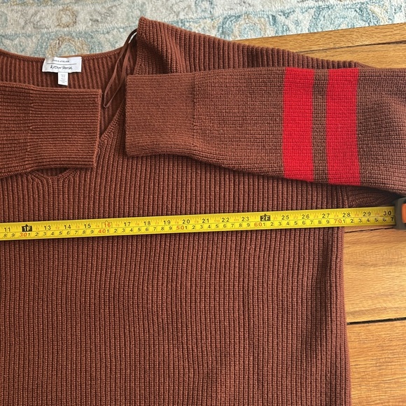& Other Stories Brown and Red Striped Oversized Sweater - M - Picture 7 of 8